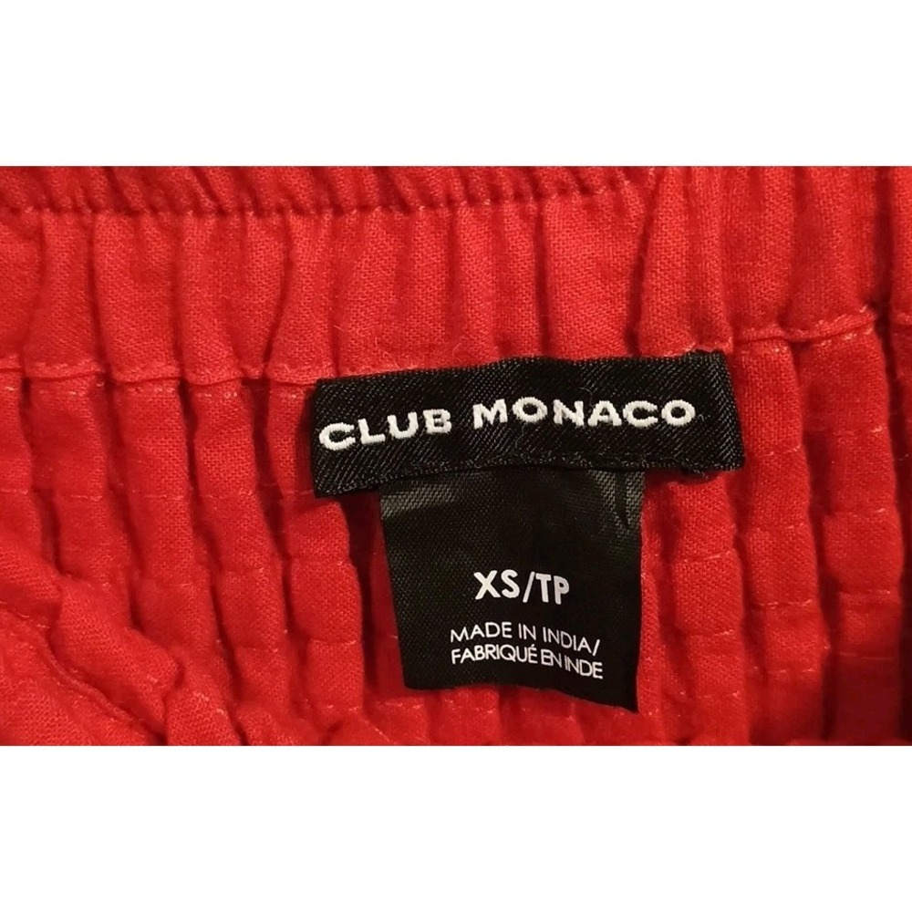 Club Monaco Red/White/Blue Pleated Embroidered Olla Skirt Women's XS - Picture 3 of 6